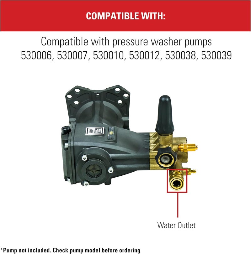 Simpson Cleaning 7110331 Replacement Water Outlet Kit for AAA Pressure Washer Pumps Gold - Image 3