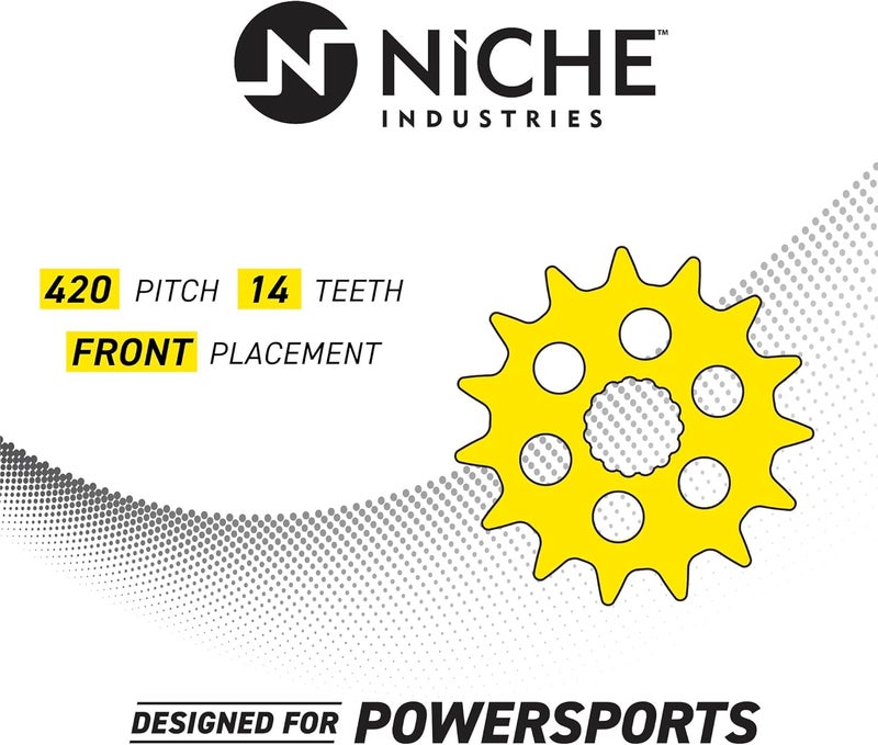 NICHE Drive Sprocket Chain Combo for Honda XR80R CRF80F Front 14 Rear 46 Tooth 420HZ Standard 110 Links - Image 5