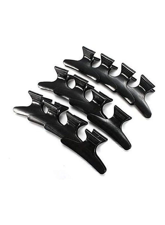 بيوتي ستار مشابك شعر احترافية لتقسيم الشعر من بيوتي ستار - جودة عالية، عبوة من 12 (أسود)