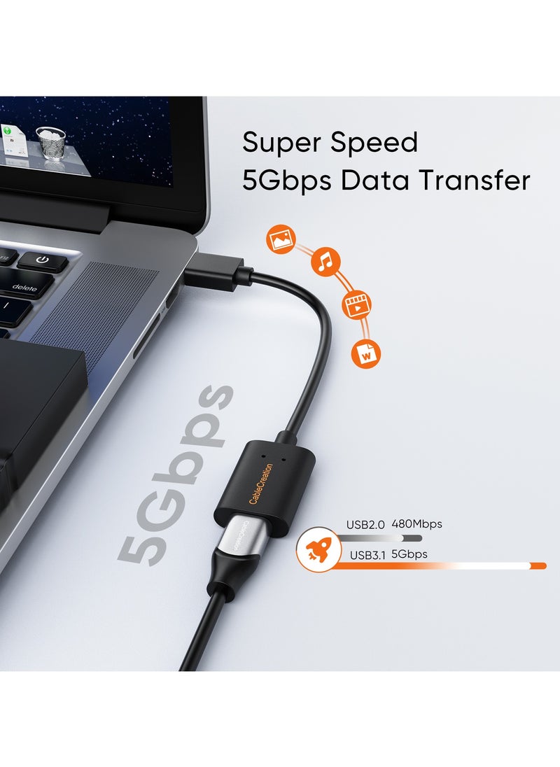 CableCreation - USB 3.1 USB C Female to USB Male Adapter 5Gbps USB to USB C Adapter, USB A to USB C Adapter Female USB C Adapter for Laptops Logitech StreamCam, etc - Image 1