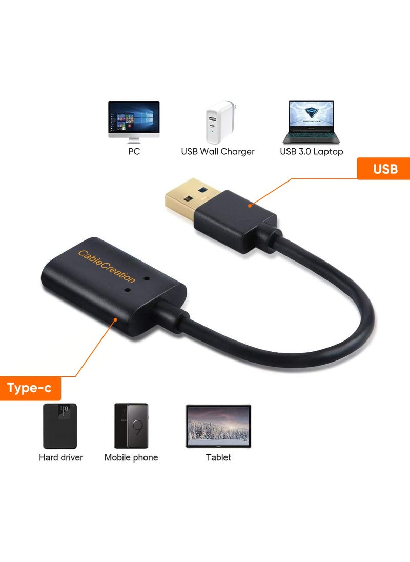 CableCreation - USB 3.1 USB C Female to USB Male Adapter 5Gbps USB to USB C Adapter, USB A to USB C Adapter Female USB C Adapter for Laptops Logitech StreamCam, etc - Image 1