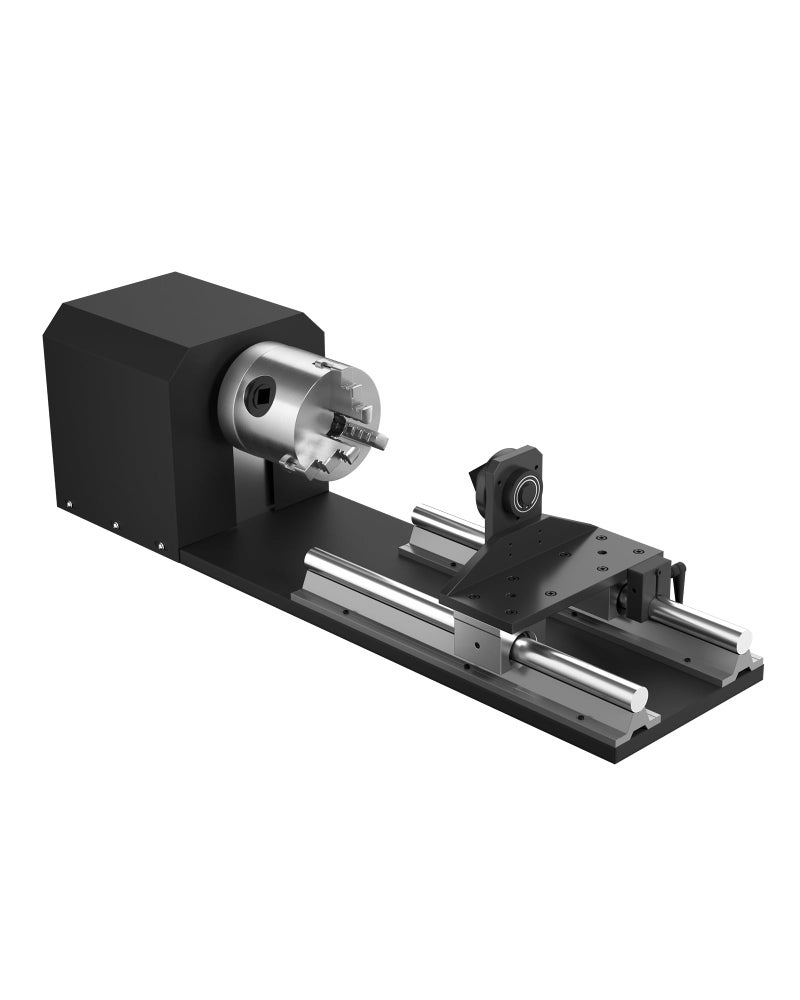 OMTech Rotary Cutter and Engraver Attachment with 3Jaw Chuck and 2Phase Stepper Motor for 50W 60W 80W 100W 130W CO2 Laser Engraving Machines Rotary Tool Accessory Kit for Wood and More