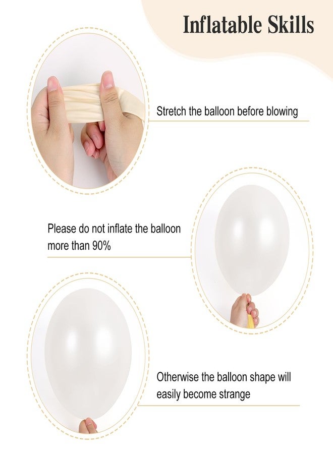 RUBFAC 129pcs Pearl White Balloons Different Sizes 18 12 10 5 Inch for Garland Arch Kit, Latex Balloon for Wedding Engagement Anniversary Bridal Baby Shower Birthday Party Decoration - Image 3