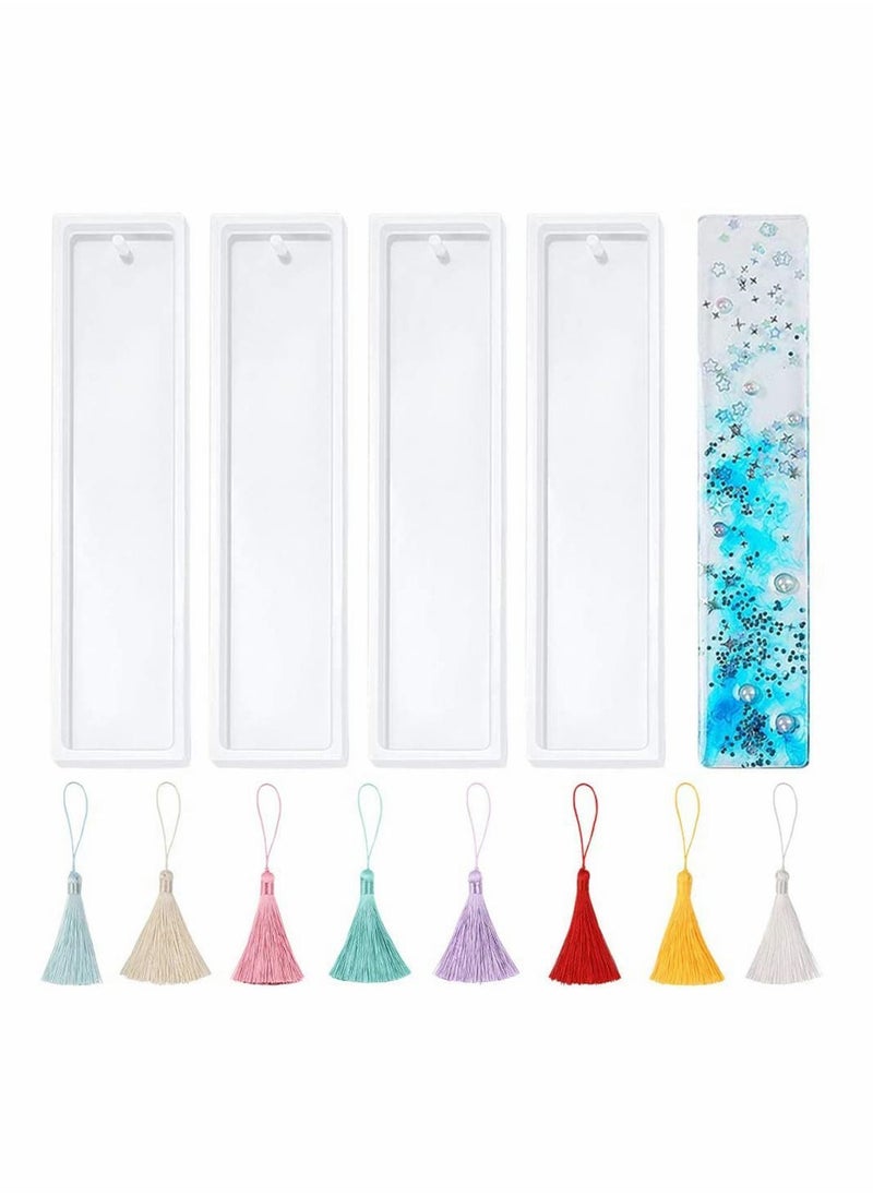 Y&D 4 PCS DIY Bookmark Mould, Resin Mold Making Epoxy Jewelry Craft Silicone  - Image 1