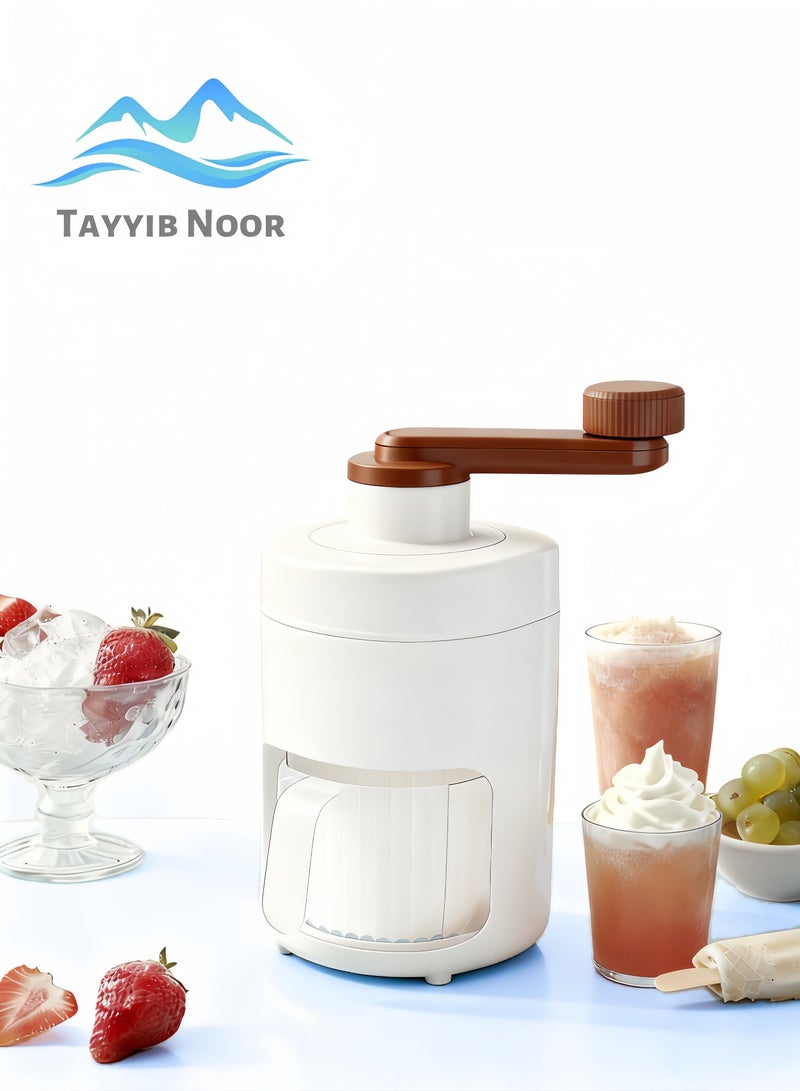 طيب نور آلة سحق الثلج اليدوية المحمولة | كسارة ثلج ومحضرة مخروط الثلج مع قوالب ثلج مجانية - خالية من BPA للاستخدام المنزلي والرحلات - Image 1