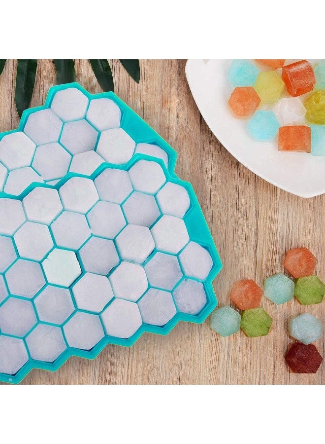 Silicone Ice Cube Trays with Lids, 3 Pack 37 Grid Easy Release Ice Trays - Image 4