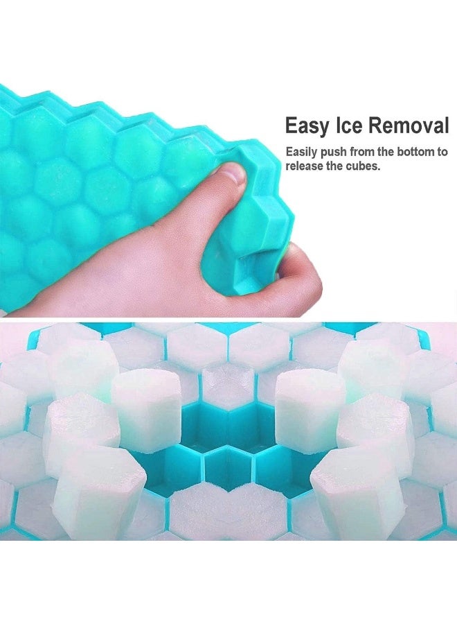 Silicone Ice Cube Trays with Lids, 3 Pack 37 Grid Easy Release Ice Trays - Image 3