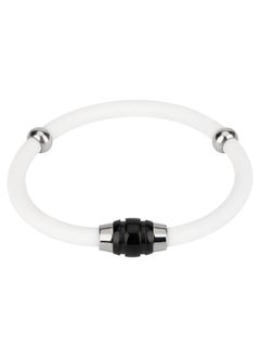 Black Ring - White Silicone Men's Model 20.5CM
