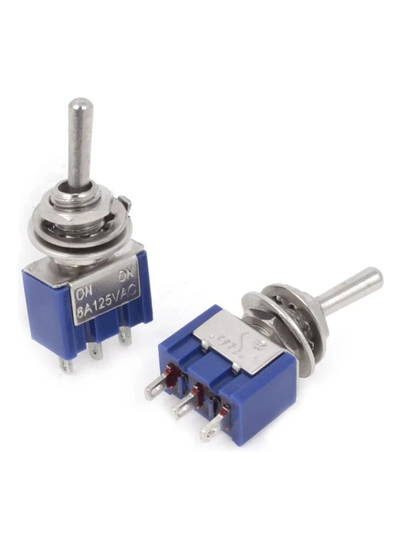 10 × MTS102 Toggle Switch (AC 125V 6A, SPDT) - Image 5