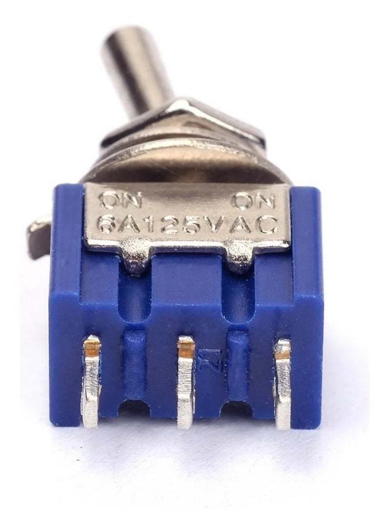 10 × MTS102 Toggle Switch (AC 125V 6A, SPDT) - Image 4
