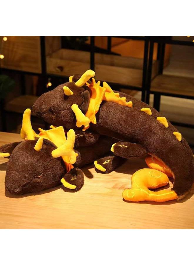 null - Surrounding Fairy Ancestor Method Shedding Plush Toys Earthly Idle Series Bell-leaving Dragon Pillow Animation Game Doll-Color:Zhongli Shenlong-Height:55cm Small - Image 1