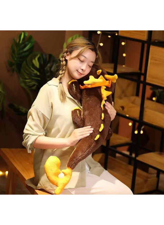 null - Surrounding Fairy Ancestor Method Shedding Plush Toys Earthly Idle Series Bell-leaving Dragon Pillow Animation Game Doll-Color:Zhongli Shenlong-Height:55cm Small - Image 1