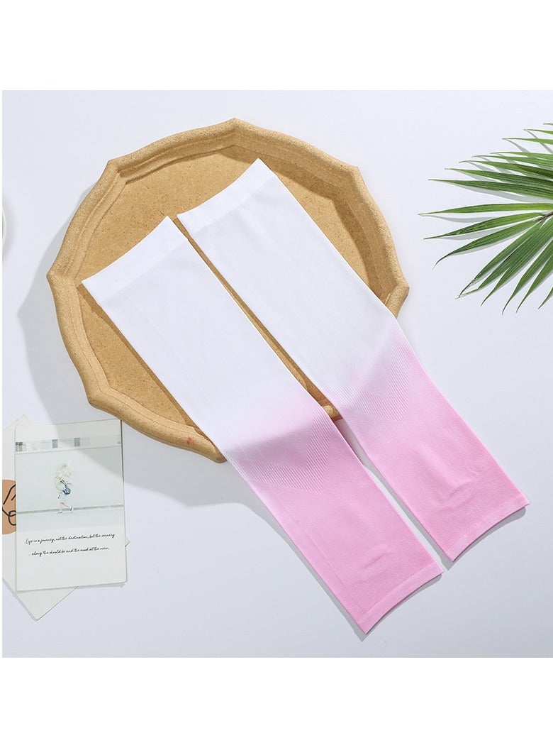 general New ice sleeve gradient color sun protection sleeve anti-ultraviolet men and women outdoor cycling sun protection ice silk sleeve - Image 1