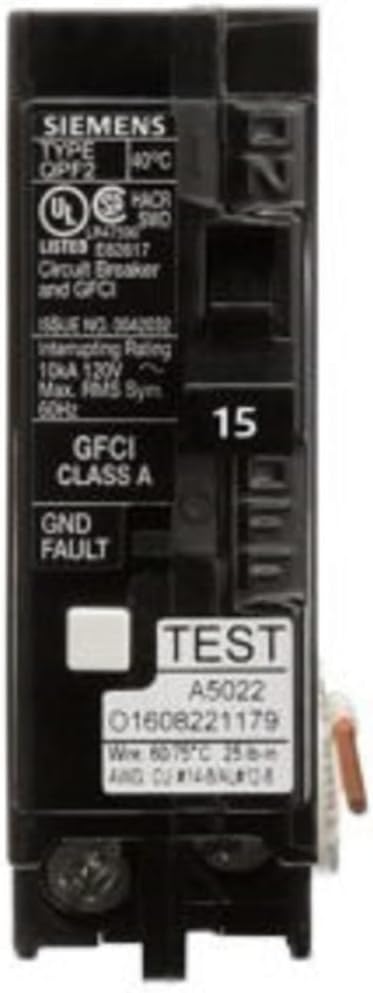 SIEMENS 15 Amp 1Pole GFCI PlugOn Neutral Circuit Breaker  - Image 1
