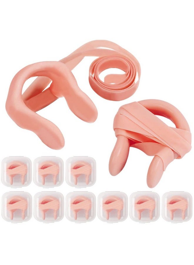 Heqishun - 10 Pack Silica Gel Nose Clips With Elastic Strap For Swimming Nose Plugs For Adults Kids - Image 1