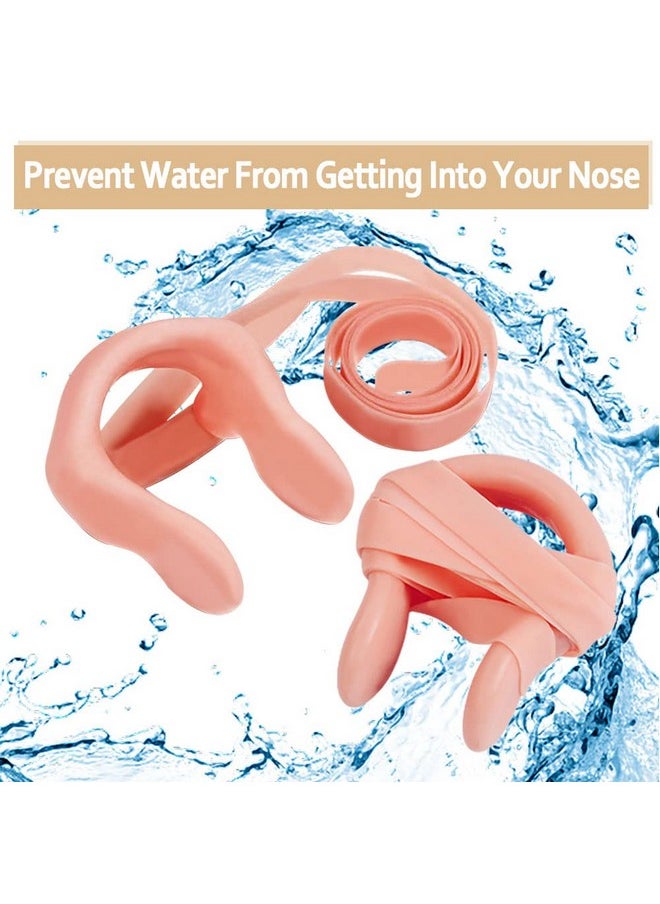 Heqishun - 10 Pack Silica Gel Nose Clips With Elastic Strap For Swimming Nose Plugs For Adults Kids - Image 1