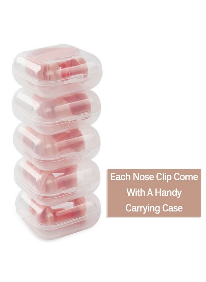 Heqishun - 10 Pack Silica Gel Nose Clips With Elastic Strap For Swimming Nose Plugs For Adults Kids - Image 1