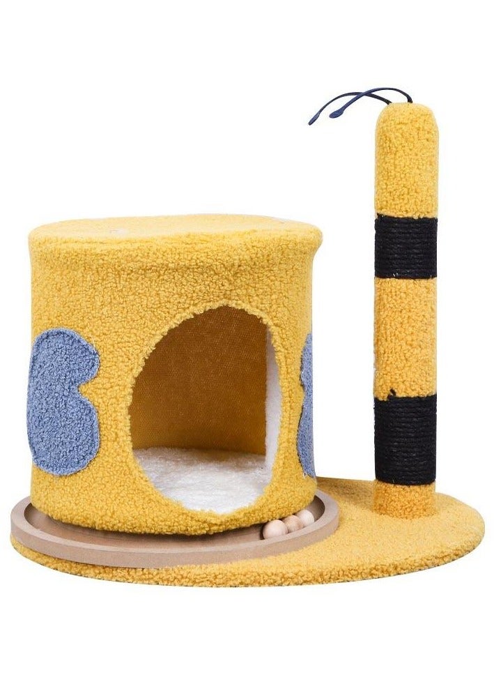Generic TaoTaoPets bee-shaped fun cat climbing frame cat scratching board cat toy (yellow) - Image 2