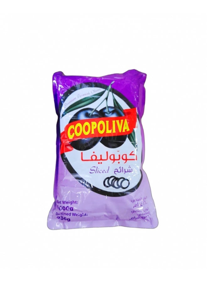 Coopoliva Sliced Black Olives, 936g