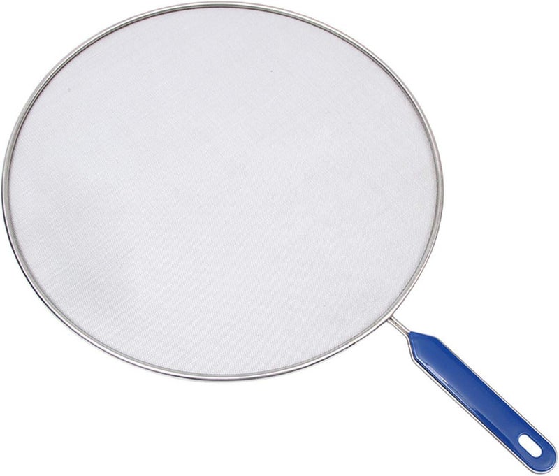 Stainless Steel Screen With ABS Handle Anti-splatter Anti Grease-proof Skillet Pan Cover Cooking Tools, Grease Splatter Screen Protects Skin From Burns, Splatter Guard For Cooking - Image 1