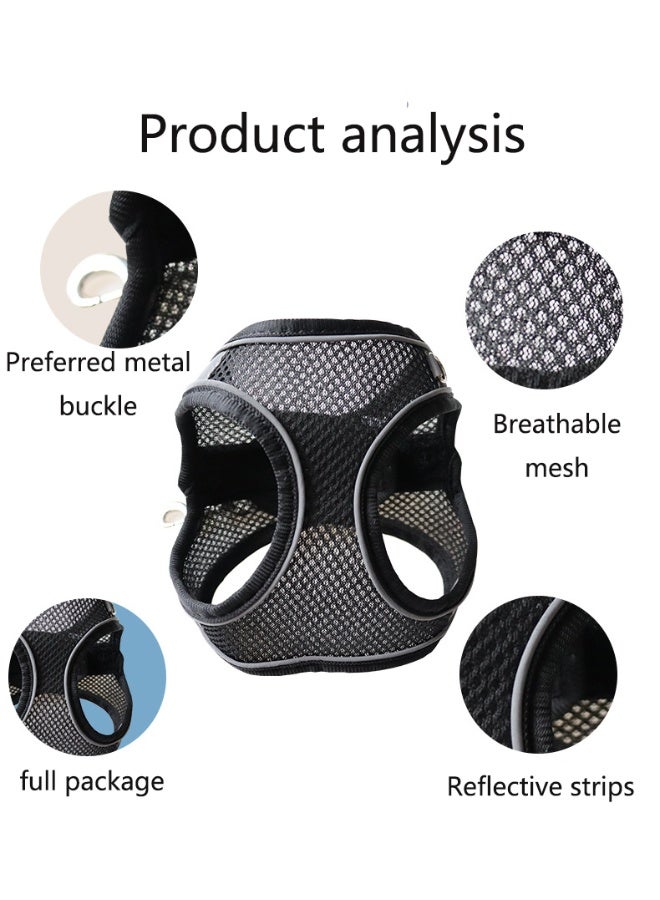 Escape-Proof Cat Harness & Leash Set: Reflective Soft Mesh Vest For Safe Outdoor Walks With Your Kitten - Image 2