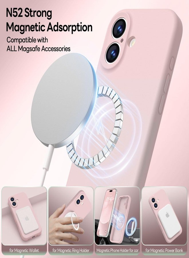 LOVE 3000 جراب LOVE 3000 مصمم خصيصًا لهاتف iPhone 17، مصنوع من السيليكون الفاخر [متوافق مع Magsafe] [بطانة داخلية ناعمة من الألياف الدقيقة المقاومة للخدش] جراب حماية مقاوم للصدمات للهاتف للرجال والنساء، مقاس 6.3 بوصة، لون وردي طباشيري - Image 2