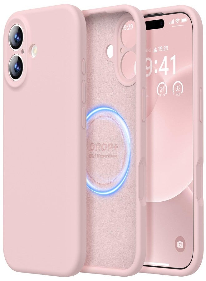 LOVE 3000 جراب LOVE 3000 مصمم خصيصًا لهاتف iPhone 17، مصنوع من السيليكون الفاخر [متوافق مع Magsafe] [بطانة داخلية ناعمة من الألياف الدقيقة المقاومة للخدش] جراب حماية مقاوم للصدمات للهاتف للرجال والنساء، مقاس 6.3 بوصة، لون وردي طباشيري - Image 1