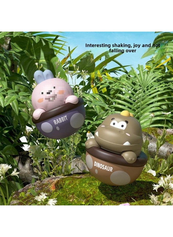 Baby Tumbler Toy Baby Puzzle Early Education Children 1 Year Old Children 0-6 Months Hand Concentration Training-Color:Crocodile Tumbler + Jellyfish Rattle Teether-Specifications:No Specifications - Image 3