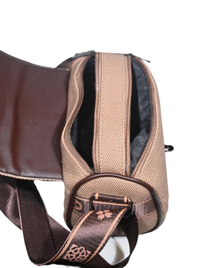 Donicy Women Jute Sling, Twist Lock On Front Boxy Shape Women Bag - Image 5