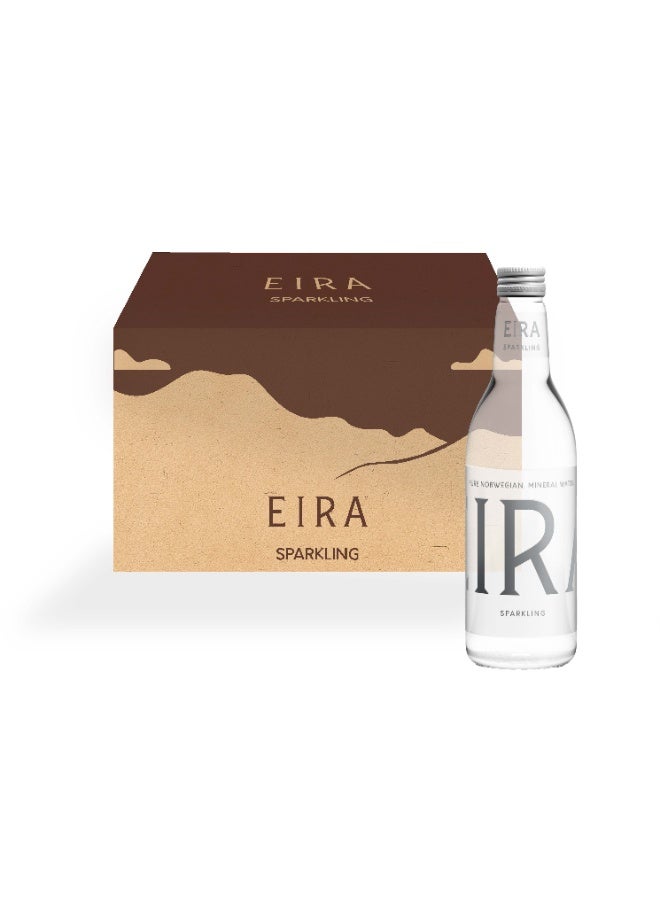 EIRA Water Eira Sparkling Mineral Water in Glass Bottle 24 x 400 ml - Image 1