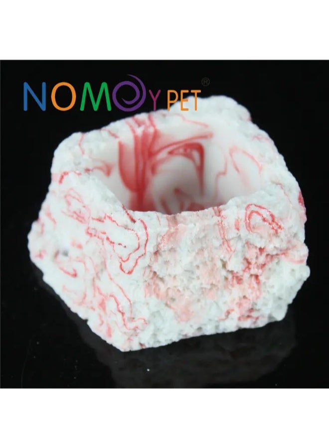 NomoyPet وعاء نومويبيت الوردي المصنوع من الراتنج، صديق للبيئة - 5 × 4 × 3 سم - Image 1