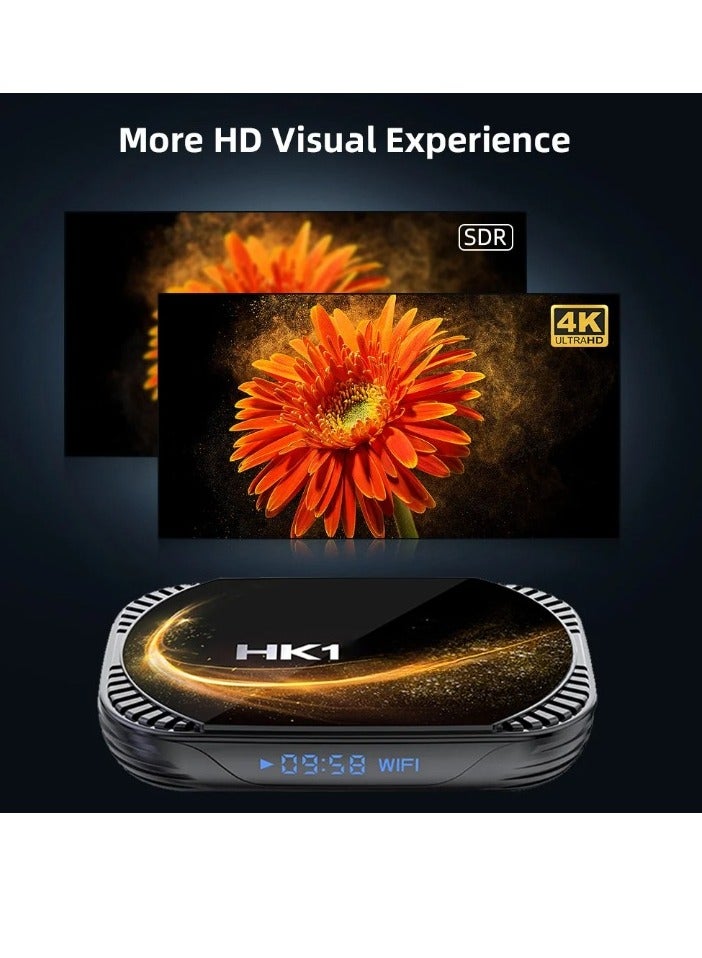 HK1 X4S Smart TV BOX, Fast Speed Quad Core 3D 8K Smart Box, Android 11.0 Powerful Chip Dual WIFI Support Android TV Box, Google Voice Assistant Youtube Media Player, (2GB Plus 16GB) - Image 3