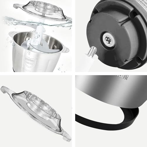 Envop 3 liter Stainless Steel Electric Meat Grinder with Bowl 300W Heavy for Kitchen Food Chopper, Meat, Vegetables, Onion, Garlic Slicer Dicer, Fruit & Nuts Blender 4 Large Sharp Blades - Image 3