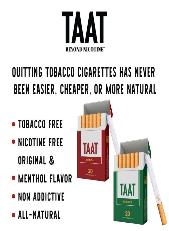 TAAT Herbal Cigarettes - Nicotine-Free, Tobacco-Free Smoking Alternative with 50mg Extract - Full Flavor, 20-Stick Flip Top Pack (Original) + Free Proverbs 3:3 21-Day Guide (EBook) - Image 4
