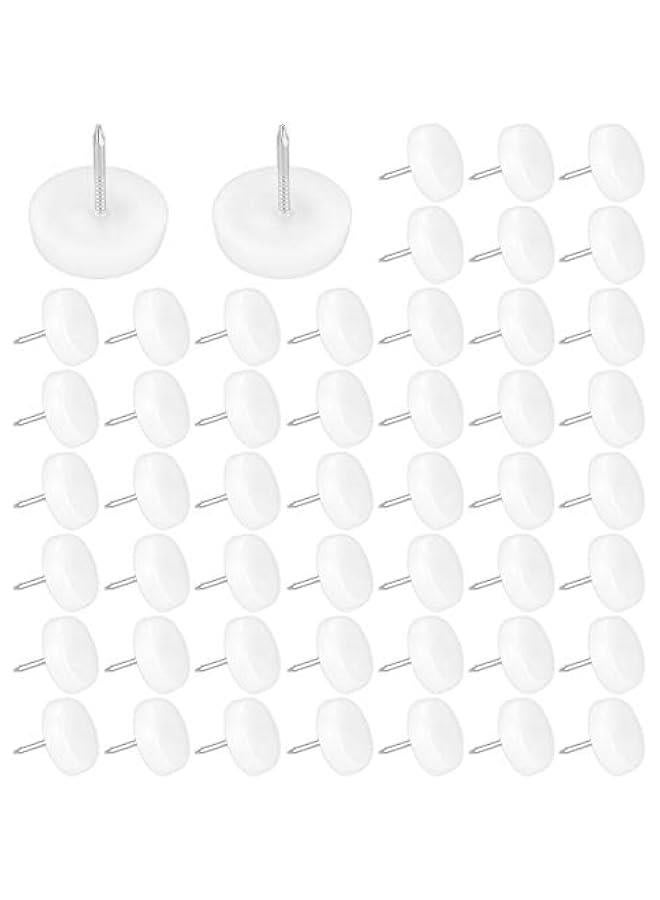 موكسو ساويل 50 قطعة م وسادات الاثاث مقاس 20 ملم، واقيات ارجل الكراسي تزلق م اللاستيك للاستخدام الداخلي والخارجي، وسائد واقية للارضية سمك 5 ملم، وسادات حماية للاظافر للكراسي والاريكة والطاولة، ايض - Image 1