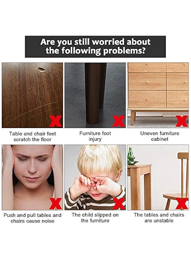 موكسو ساويل 50 قطعة م وسادات الاثاث مقاس 20 ملم، واقيات ارجل الكراسي تزلق م اللاستيك للاستخدام الداخلي والخارجي، وسائد واقية للارضية سمك 5 ملم، وسادات حماية للاظافر للكراسي والاريكة والطاولة، ايض - Image 4