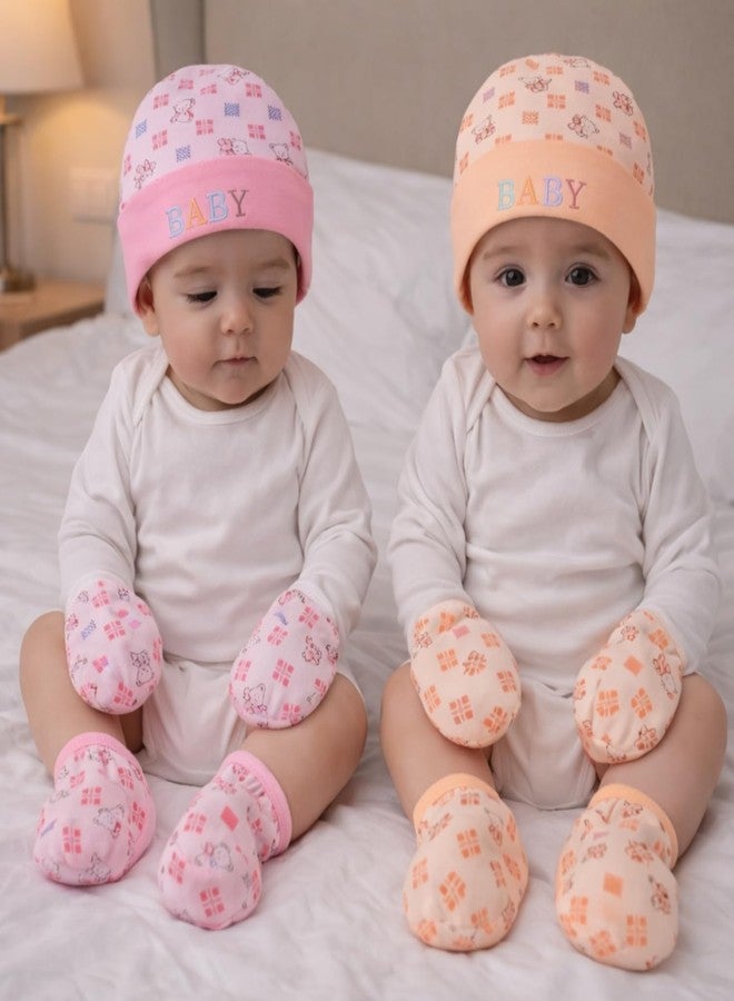 Toddylon 26 in 1 New Born Baby Essentials Kit Combo Set | Newborn Baby Set 0–6 Months | Hospital Kit for Newborns Baby | Infants Clothes & Bedding Combo Pack for Baby Boy & Girl (Pink) - Image 5