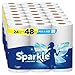 Sparkle PickASize Paper Towels 24 Double Rolls 2640 Sheets Total Strong 2Ply Towels for Kitchen Cleanup and Everyday Messes - Image 1