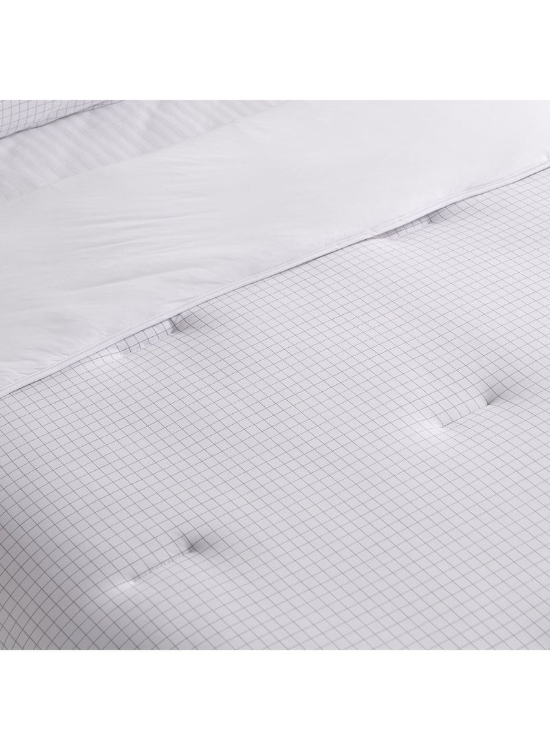 Home Box Ferum 2-Piece Stripe Microfiber Jersey Twin Comforter Set 220 x 160 cm  - Image 5