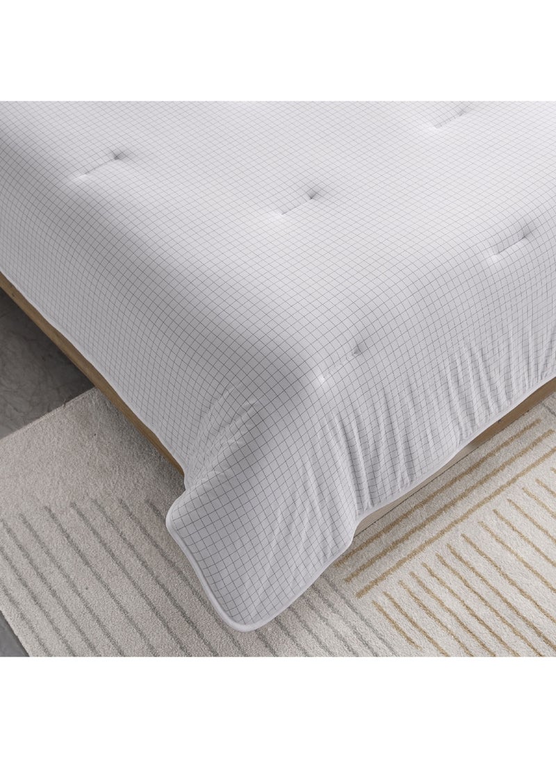 Home Box Ferum 2-Piece Stripe Microfiber Jersey Twin Comforter Set 220 x 160 cm  - Image 4