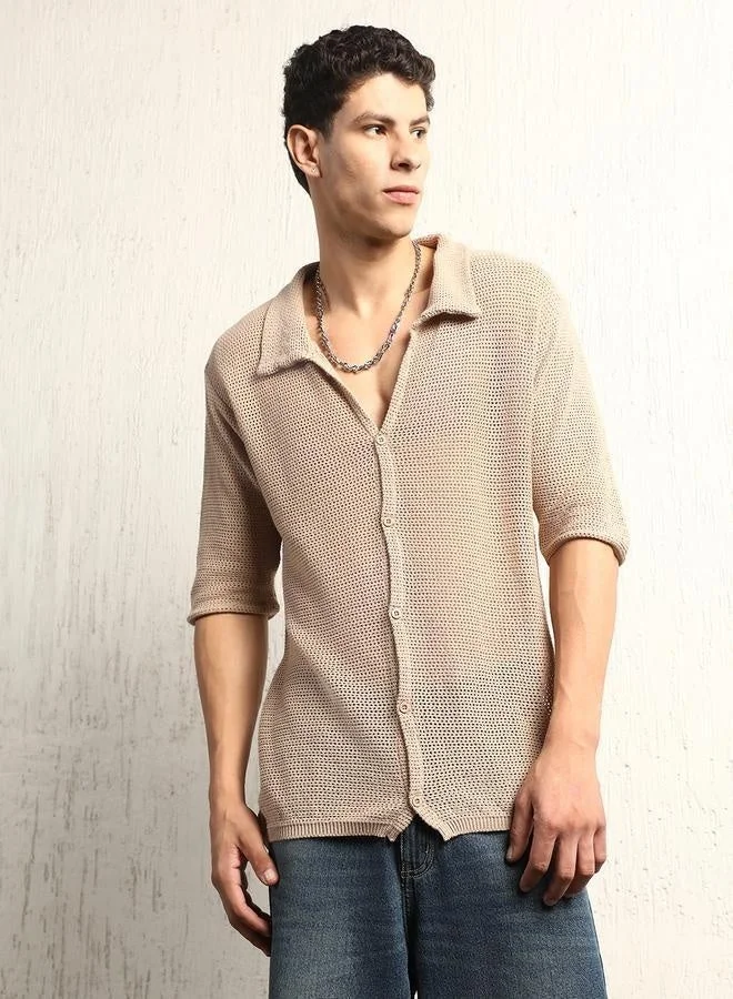 Hubberholme  Brown Shirt for Men, Classic Cotton Comfort for Men | Best Price UAE