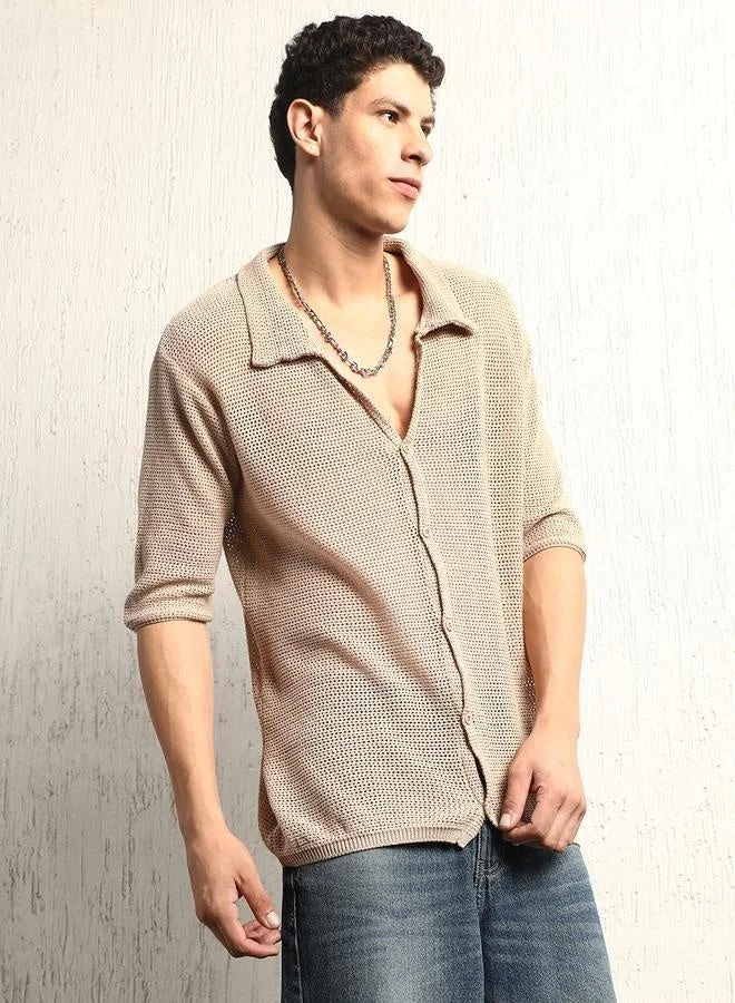 Hubberholme  Brown Shirt for Men, Classic Cotton Comfort for Men | Best Price UAE