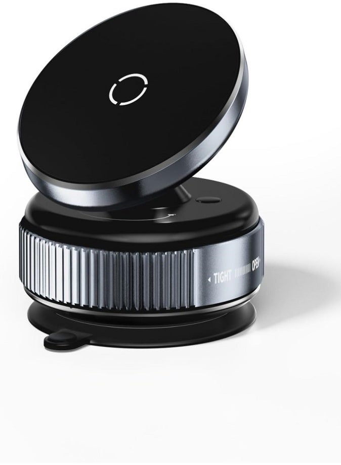 LIVVY Vacuum Magnetic Phone Holder for Car, MagSafe Compatible Suction Cup Mount with Strong N52 Magnets, 360° Adjustable Foldable Phone Stand, Universal Car Mount for iPhone & All Smartphones - Image 1