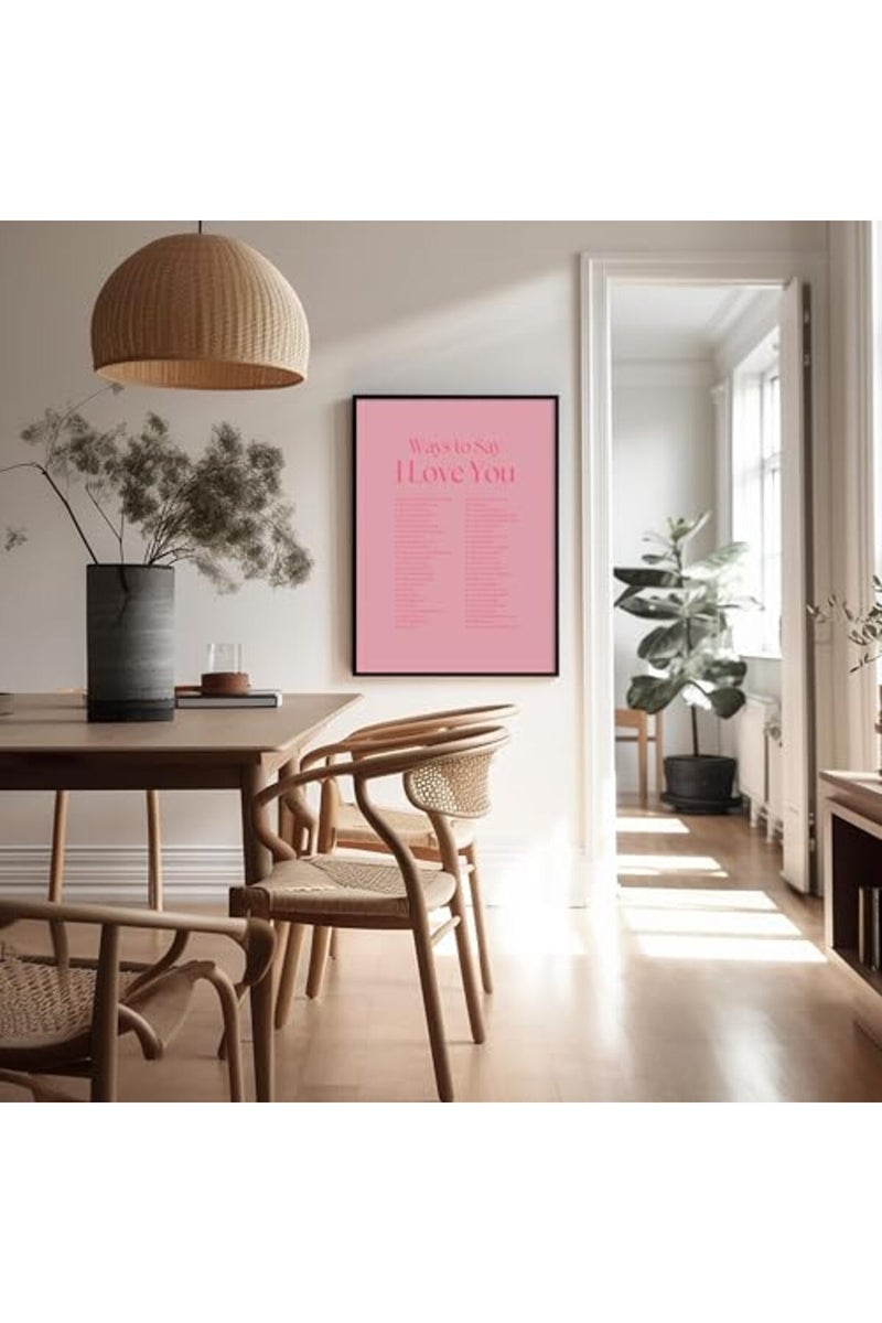 Poster Master Ways To Say I Love You Poster - Motivational Print - Valentine's Day Art - Positive Quote Art - Love Art - Pink Typography Art - Romantic Living Room Wall Decor - 8x10 UNFRAMED Wall Art - Image 5