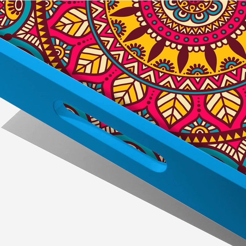 PAPER PLANE DESIGN Wooden Serving Tray for Serving Table Decoration 12 inch x 12 inch Mint Green C - Image 5