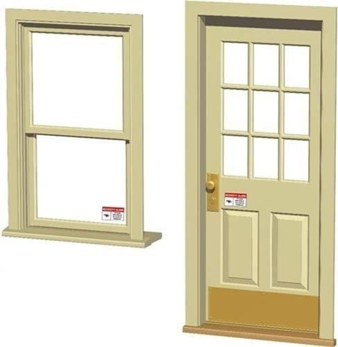 Rockmount Electronics Outdoor/Indoor (6 Pack) 3.54" X 2.24" Home Business Security Burglar Alarm System Window Door Warning Alert Back Self Adhesive Vinyl Sticker Decals - Image 4