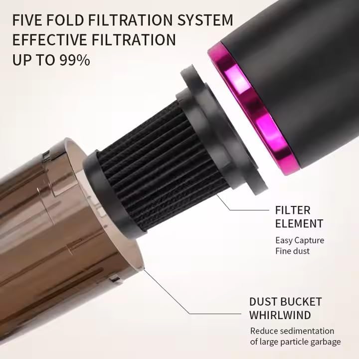 Dratal Cordless Handheld Vacuum Cleaner with Adjustable Extension Rod 180 Flat Design 400W Powerful Suction 700ml Dust Cup 3in1 Rechargeable Stick Vacuum for Home Car and Bed Cleaning - Image 4