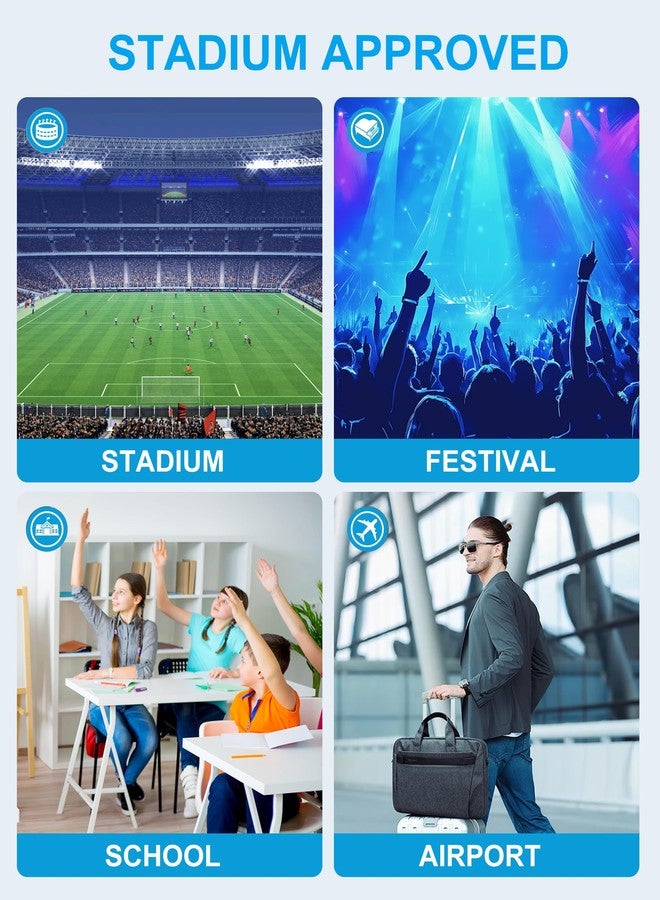 Paxiland Clear Backpack Stadium Approved, Size 12x9x4 Small Clear Bag for Stadium Events with Front Pocket, See Through Backpack for Sport Events Concert, White - Image 4