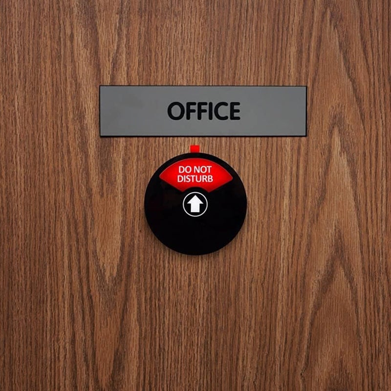 Kichwit Privacy Sign for Office Door, Do Not Disturb, Out of Office, Please Knock, in a Meeting, Conference Sign for Offices (Black, 2 Pack) - Image 4