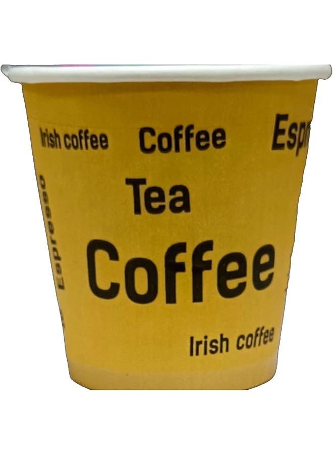 الصقر أكواب قهوة ورقية ٥٠٠ قطعة، سعة ٢٫٥ أونصة، لون أصفر - Image 1